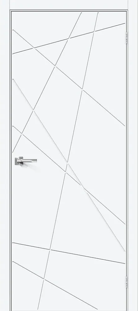 Фото Межкомнатная дверь Граффити-5.Д.П White Silk BR5520