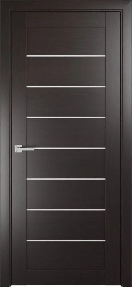 Фото Межкомнатная дверь Лу-7 венге (стекло сатинат)